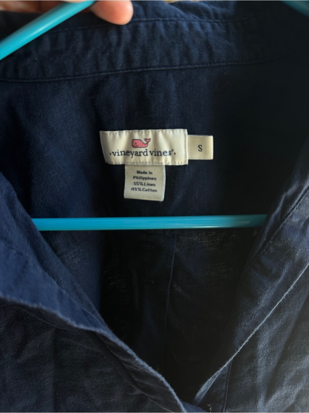 Vineyard Vines Deep Navy Long-Sleeve V-Neck Tunic - Picture 3 of 4